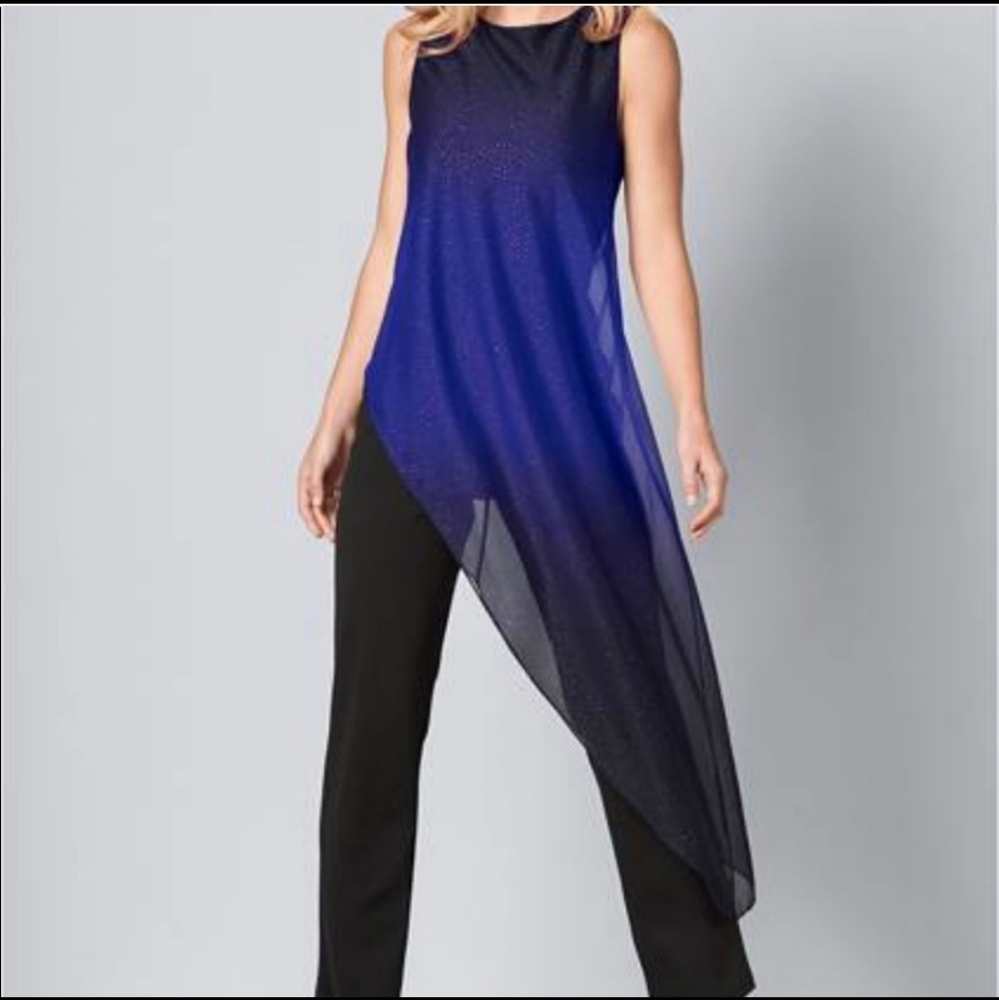 Venus Jumpsuit, size L, multimedia black and blue ombre
